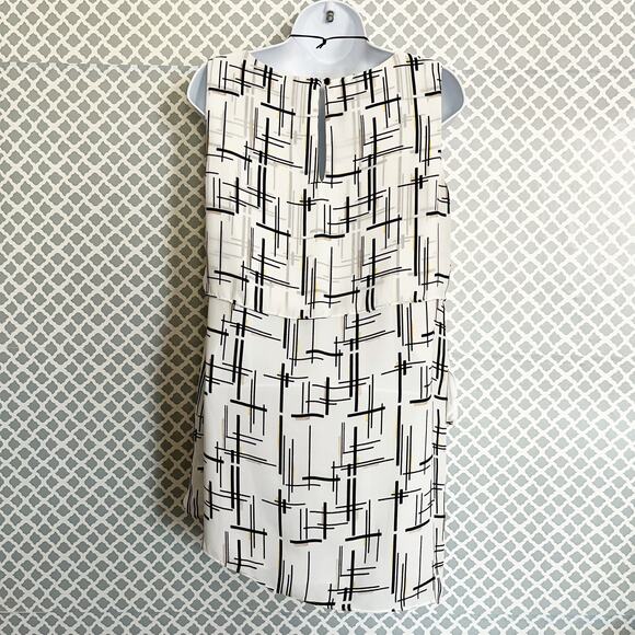 White House Black Market Printed High Low Tank Top Abstract Pattern Size XS - Picture 6 of 8